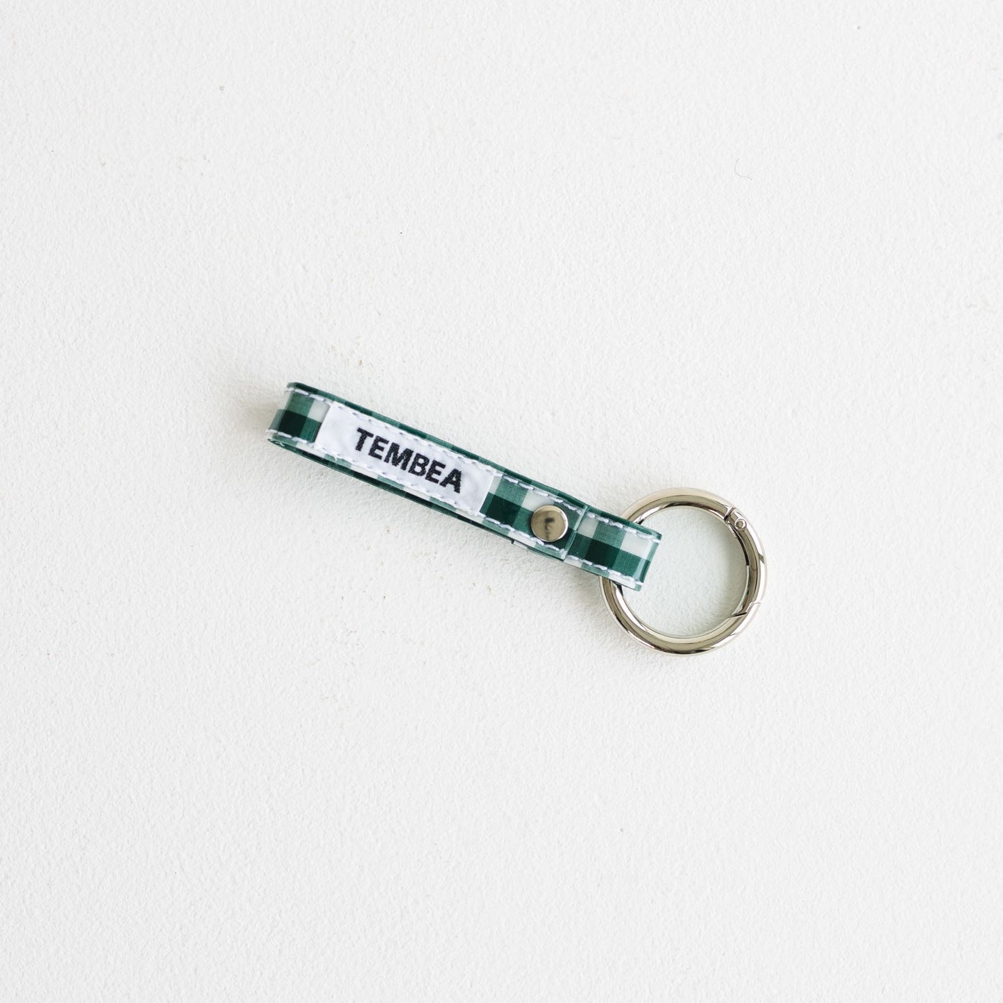 KEY HOLDER/GINGHAM GREEN