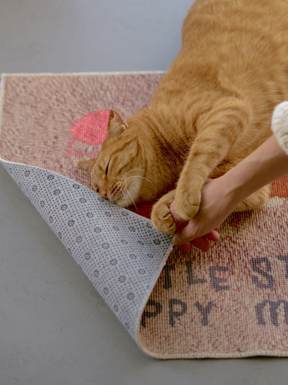 オルネコ・ケアマット／毛糸で遊ぶ猫（50×70cm）
