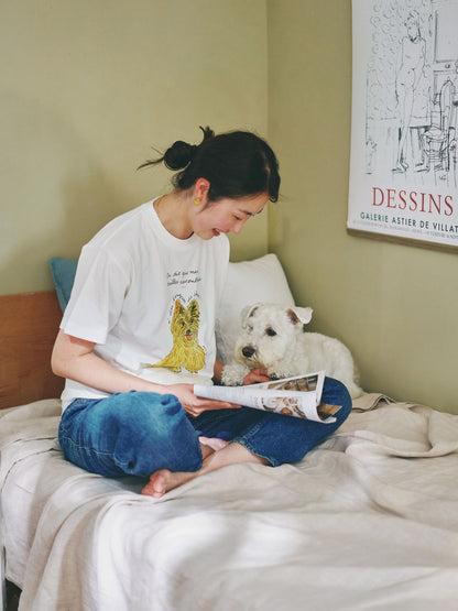 isabelle boinot × Orné de Feuilles Tシャツ