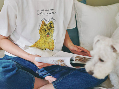 isabelle boinot × Orné de Feuilles Tシャツ