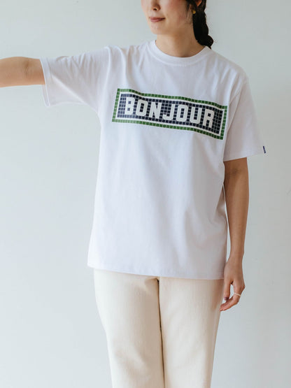 LA VIE EST AVENTURE フレンチプリントTシャツ