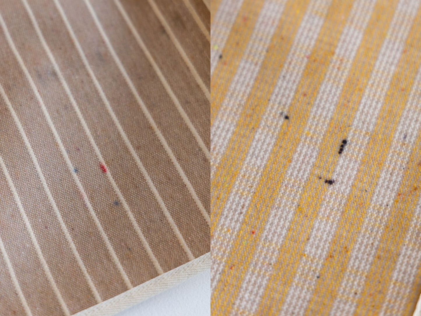 小さな斑点が見られたり、他の色の糸が混入している場合があります。
<br>
※写真は裏面です。