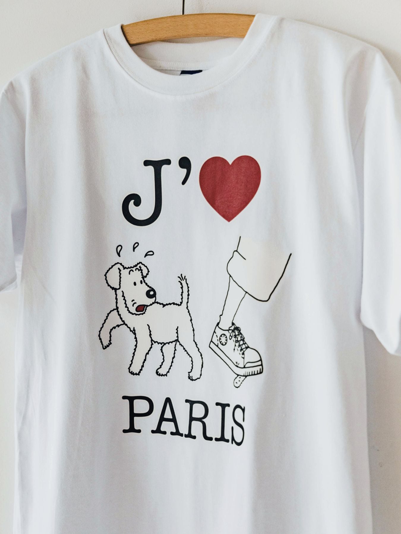 LA VIE EST AVENTURE フレンチプリントTシャツ