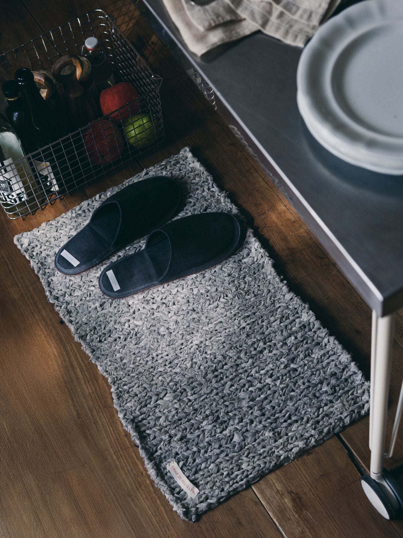 fog linen work × Orné de Feuilles 別注ニットフロアマット