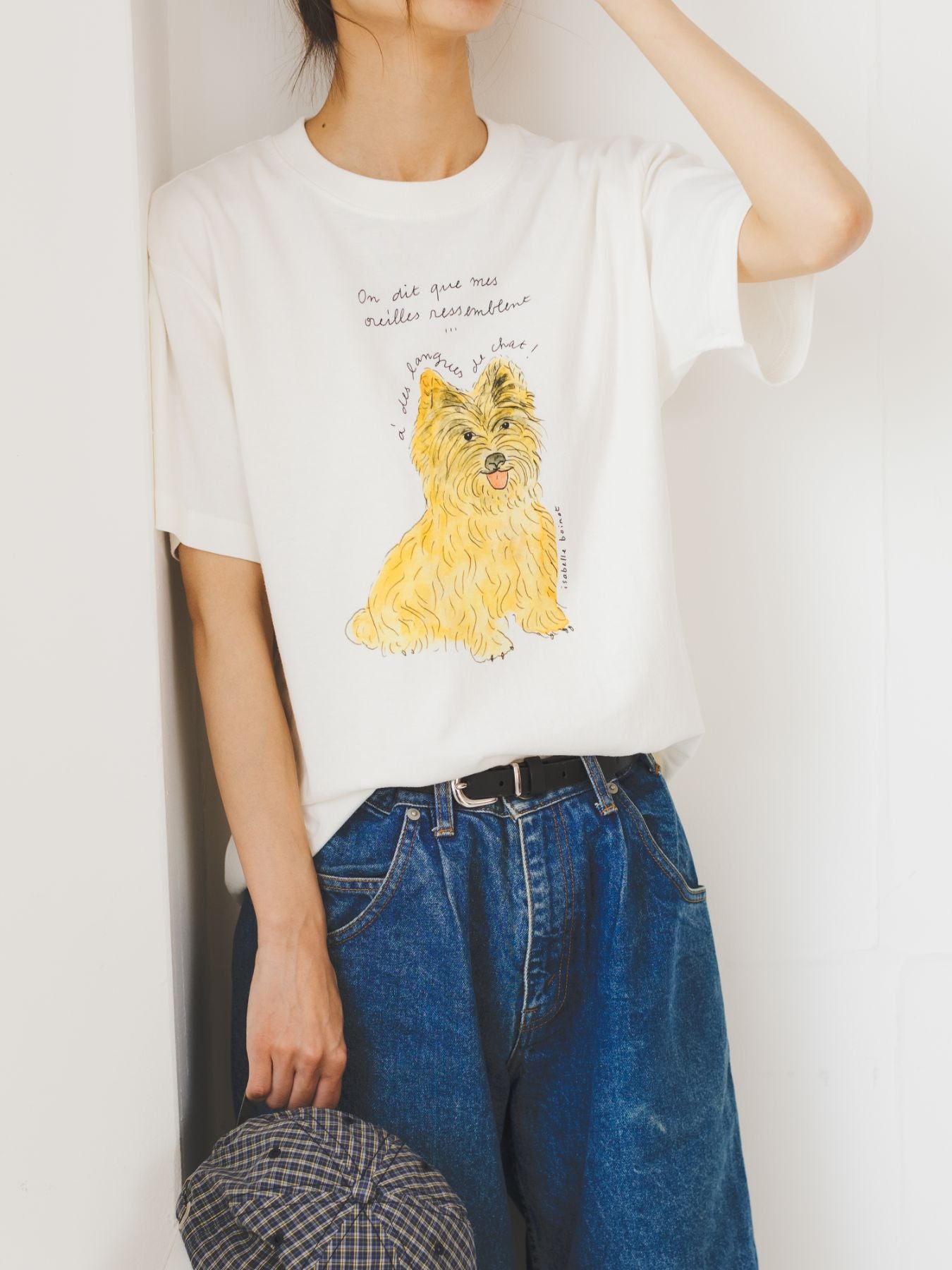 isabelle boinot × Orné de Feuilles Tシャツ