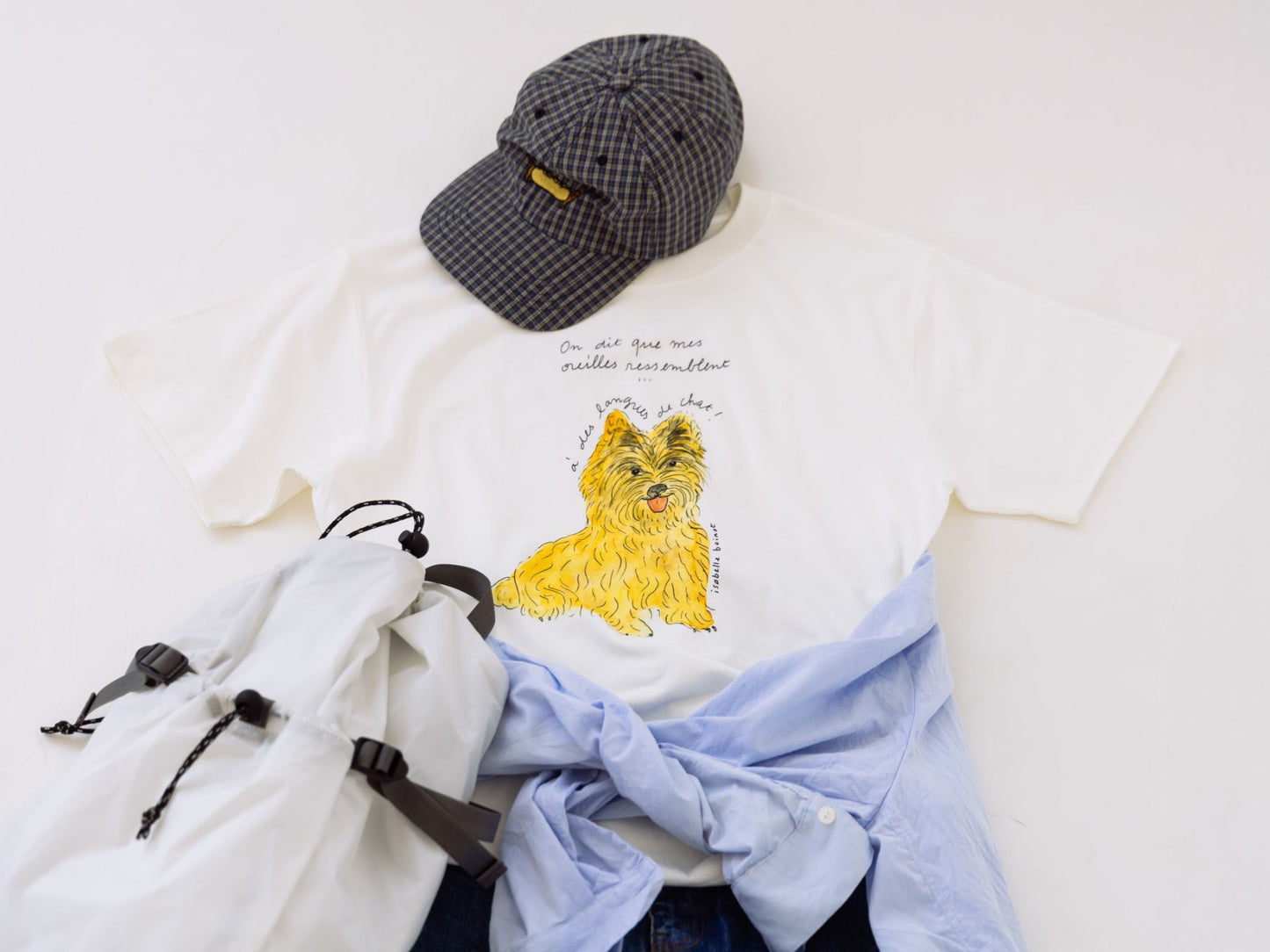 isabelle boinot × Orné de Feuilles Tシャツ