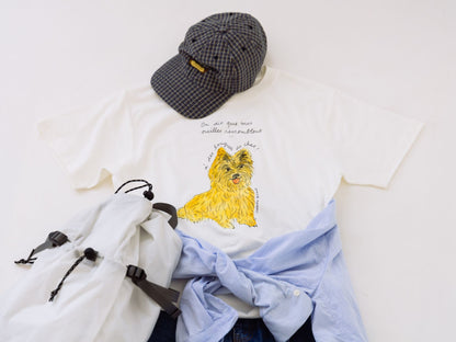 isabelle boinot × Orné de Feuilles Tシャツ