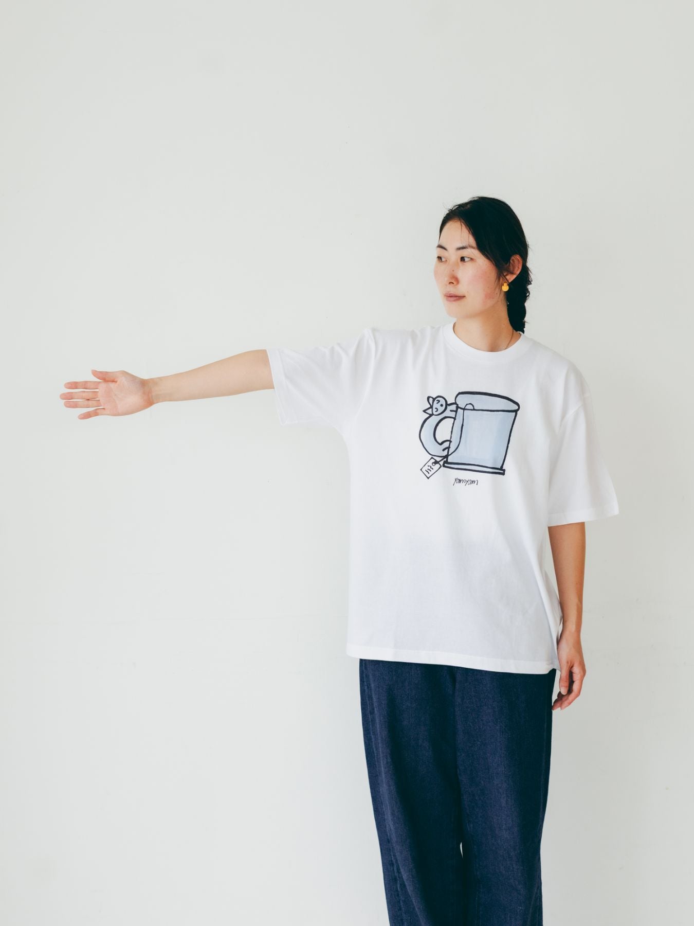 yamyam × Orné de Feuilles ビッグシルエットTシャツ