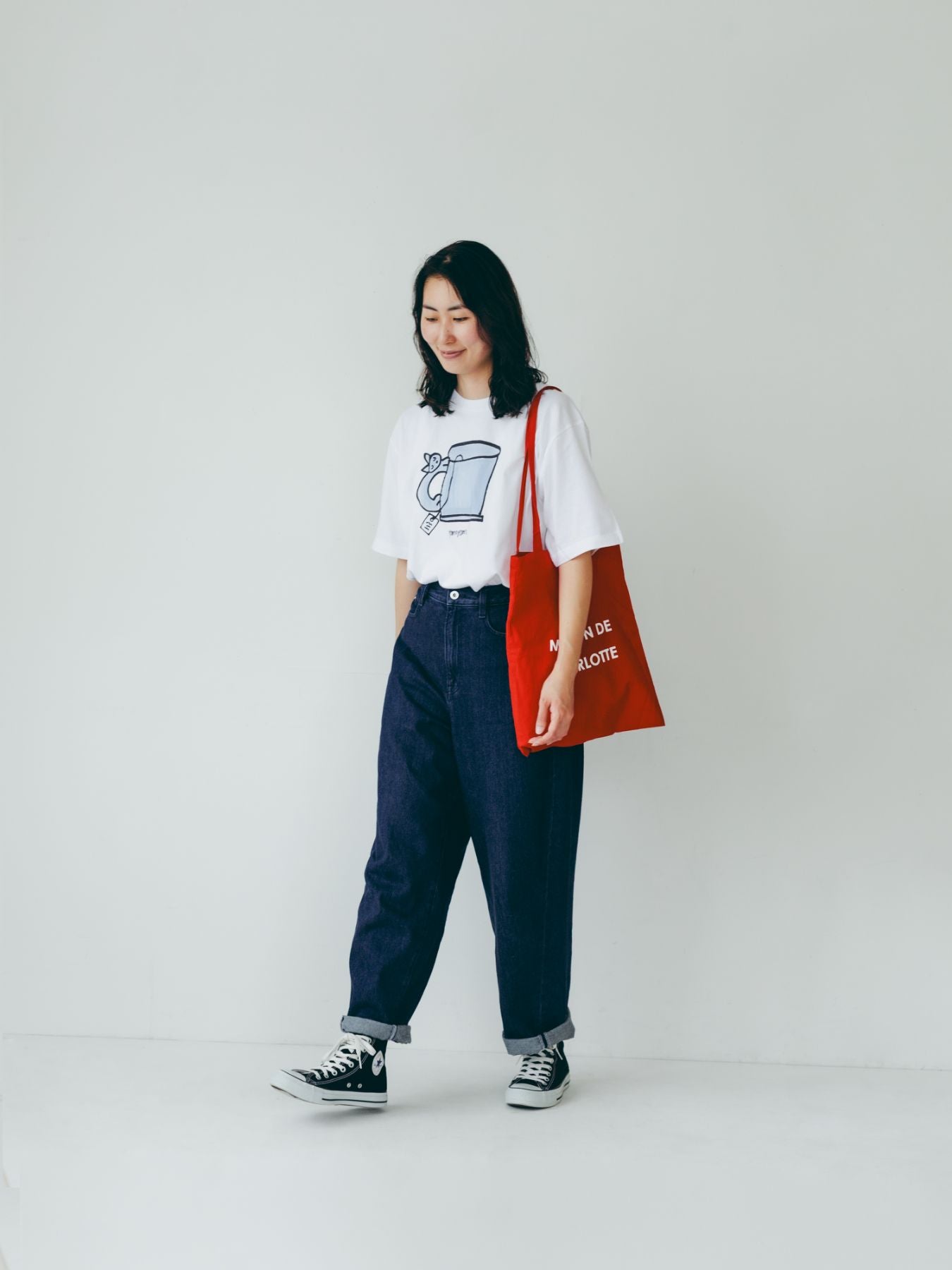yamyam × Orné de Feuilles ビッグシルエットTシャツ