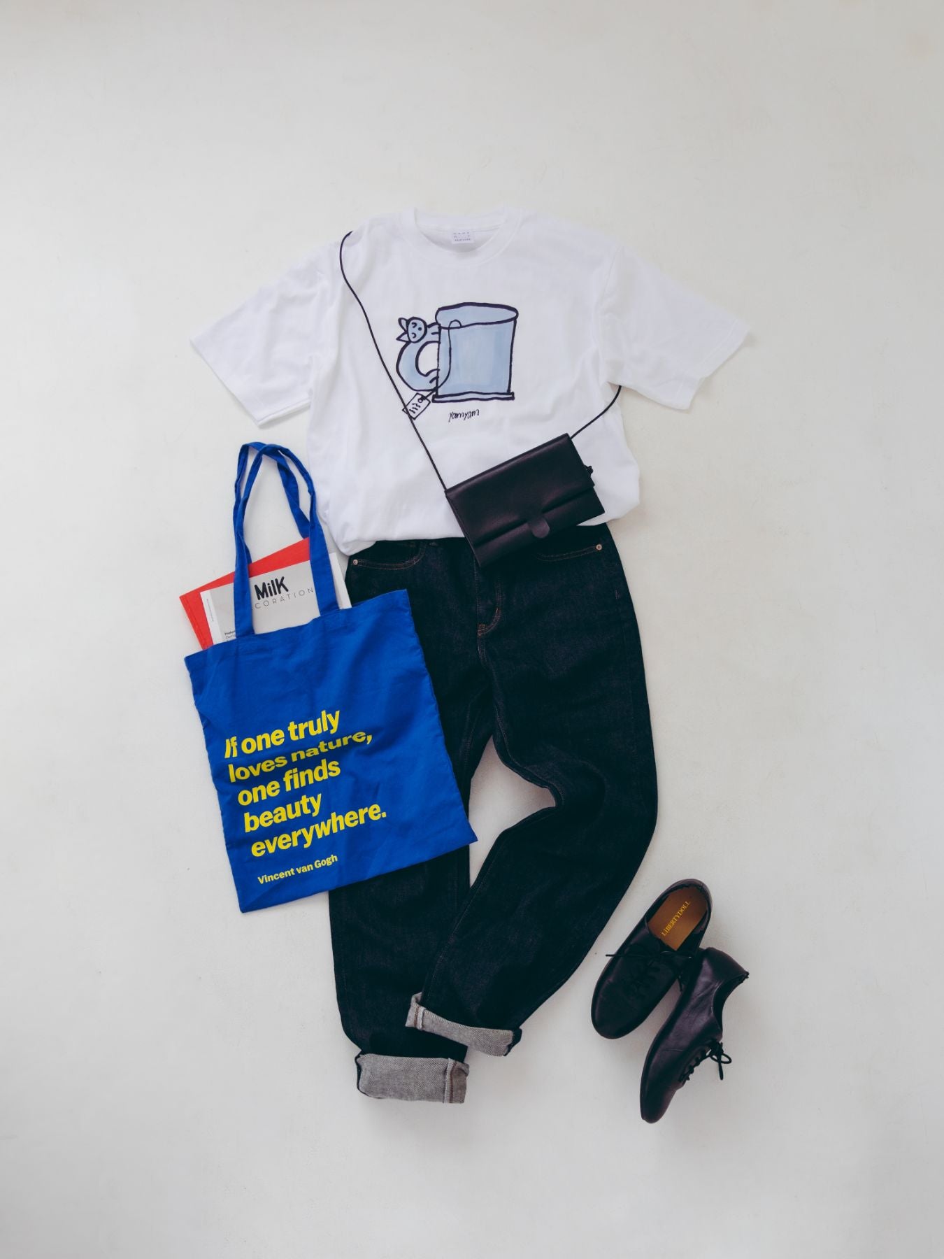yamyam × Orné de Feuilles ビッグシルエットTシャツ