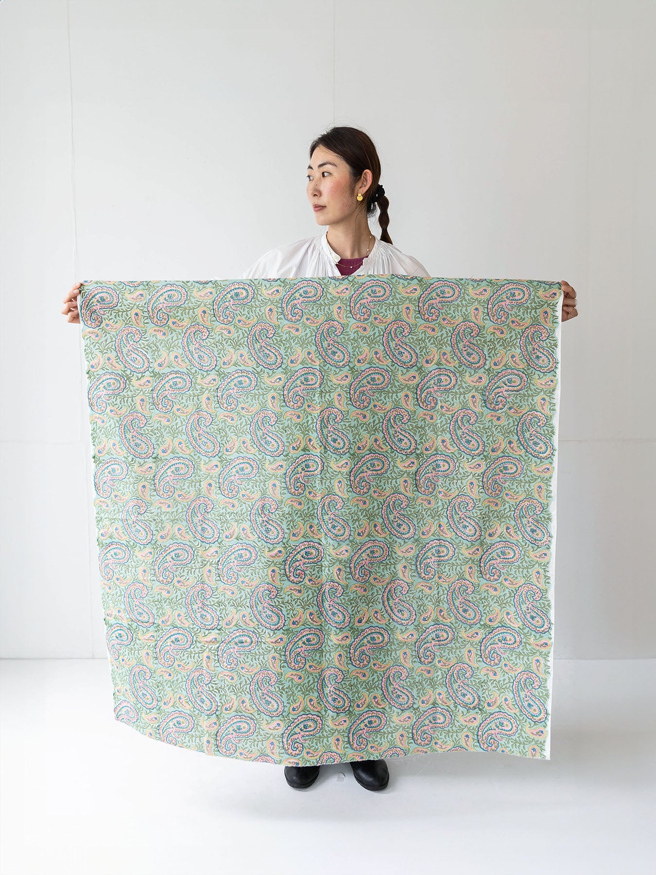 カットクロス ブロックプリント（約100cm角）
