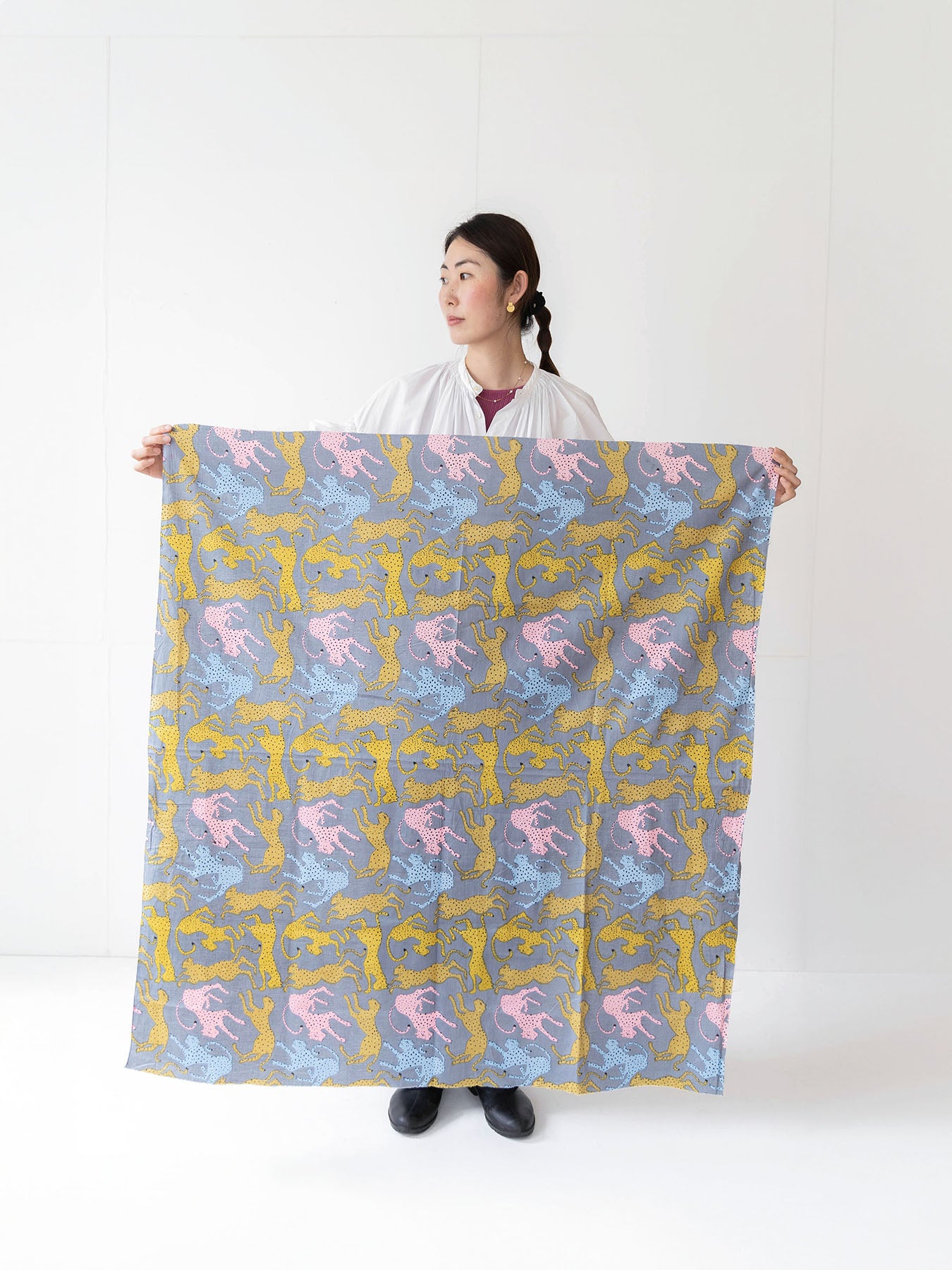 カットクロス ブロックプリント（約100cm角）
