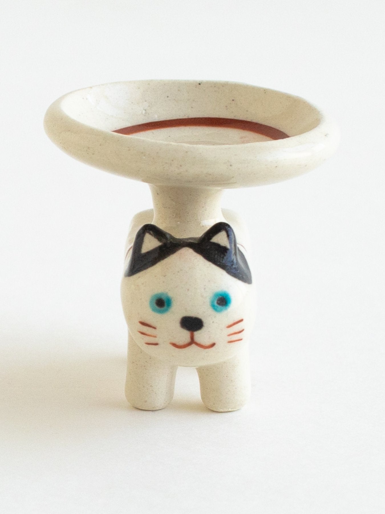 ま工房 子守り猫／豆皿（別注）