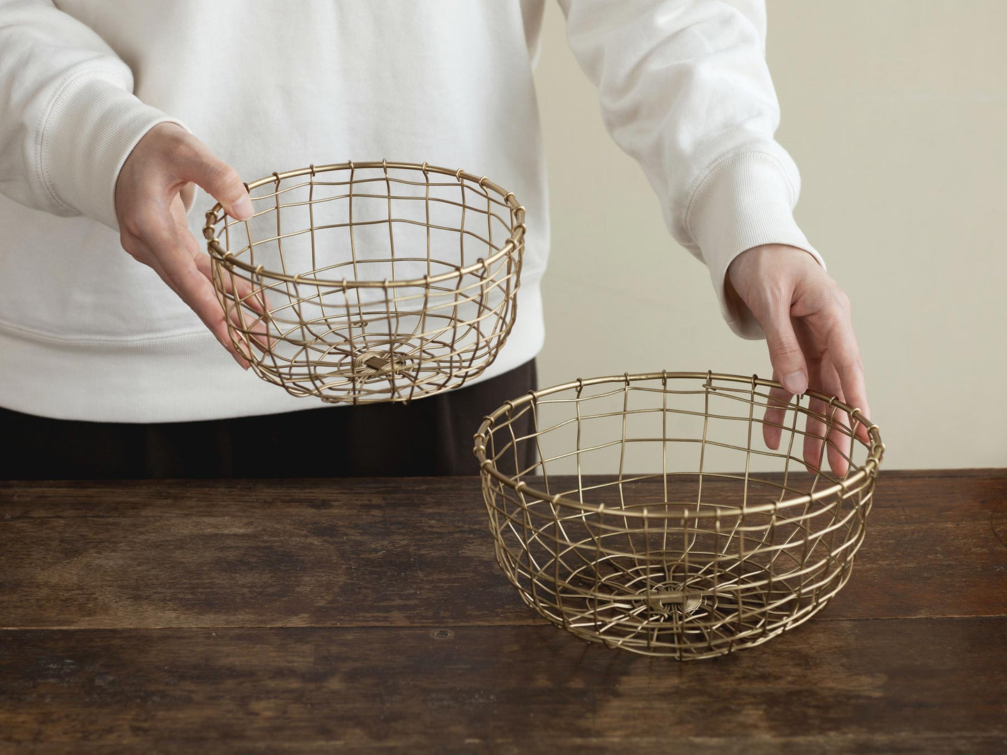 fog linen work ワイヤーバスケット