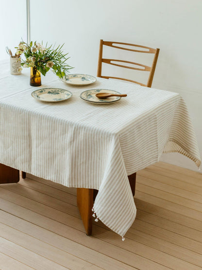fog linen work × Orné de Feuilles リネンブランケット