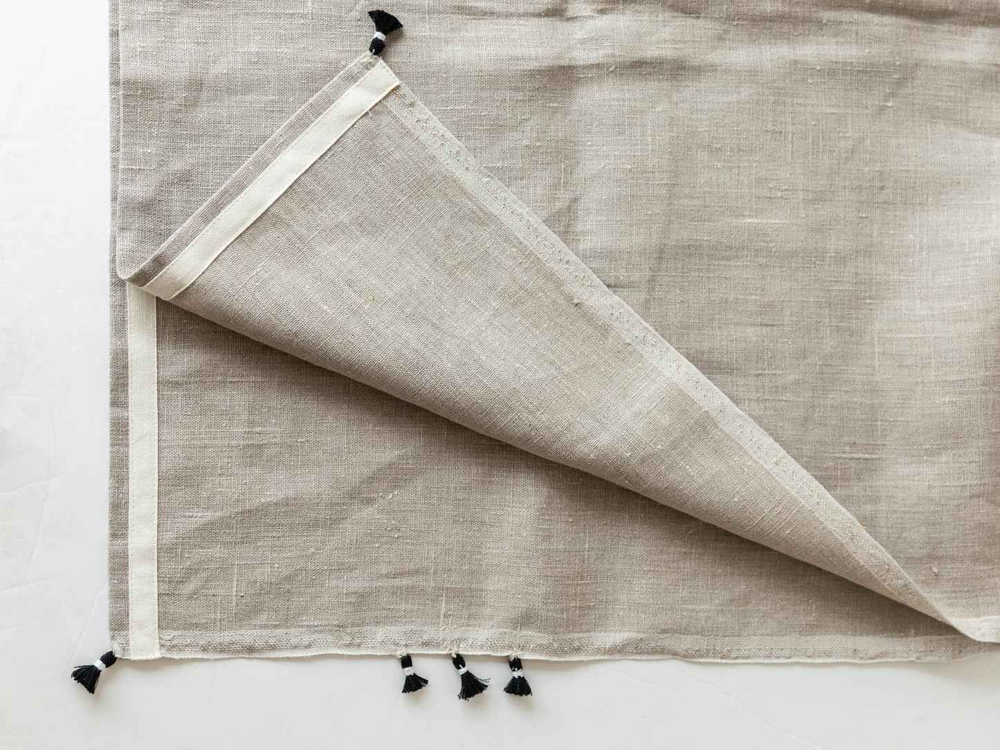fog linen work × Orné de Feuilles リネンブランケット