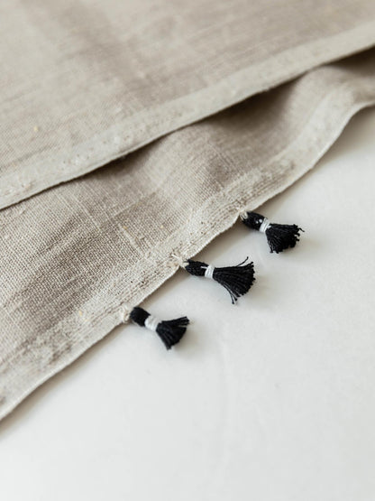 fog linen work × Orné de Feuilles リネンブランケット