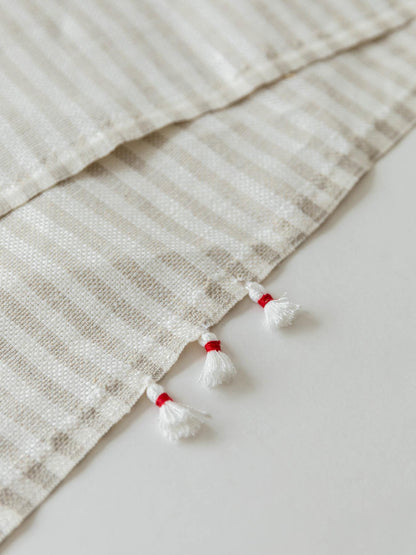 fog linen work × Orné de Feuilles リネンブランケット