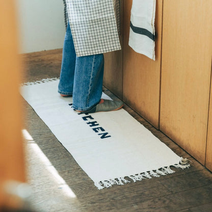 HANDLOOMED RECYCLE YARN KITCHEN MAT 45︎×120cm（キッチンマット）