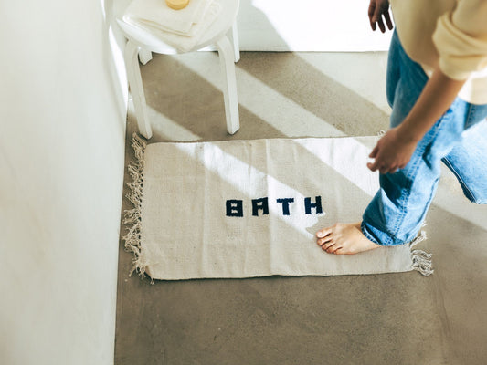 HANDLOOMED RECYCLE YARN BATH MAT 45︎×75cm（バスマット）