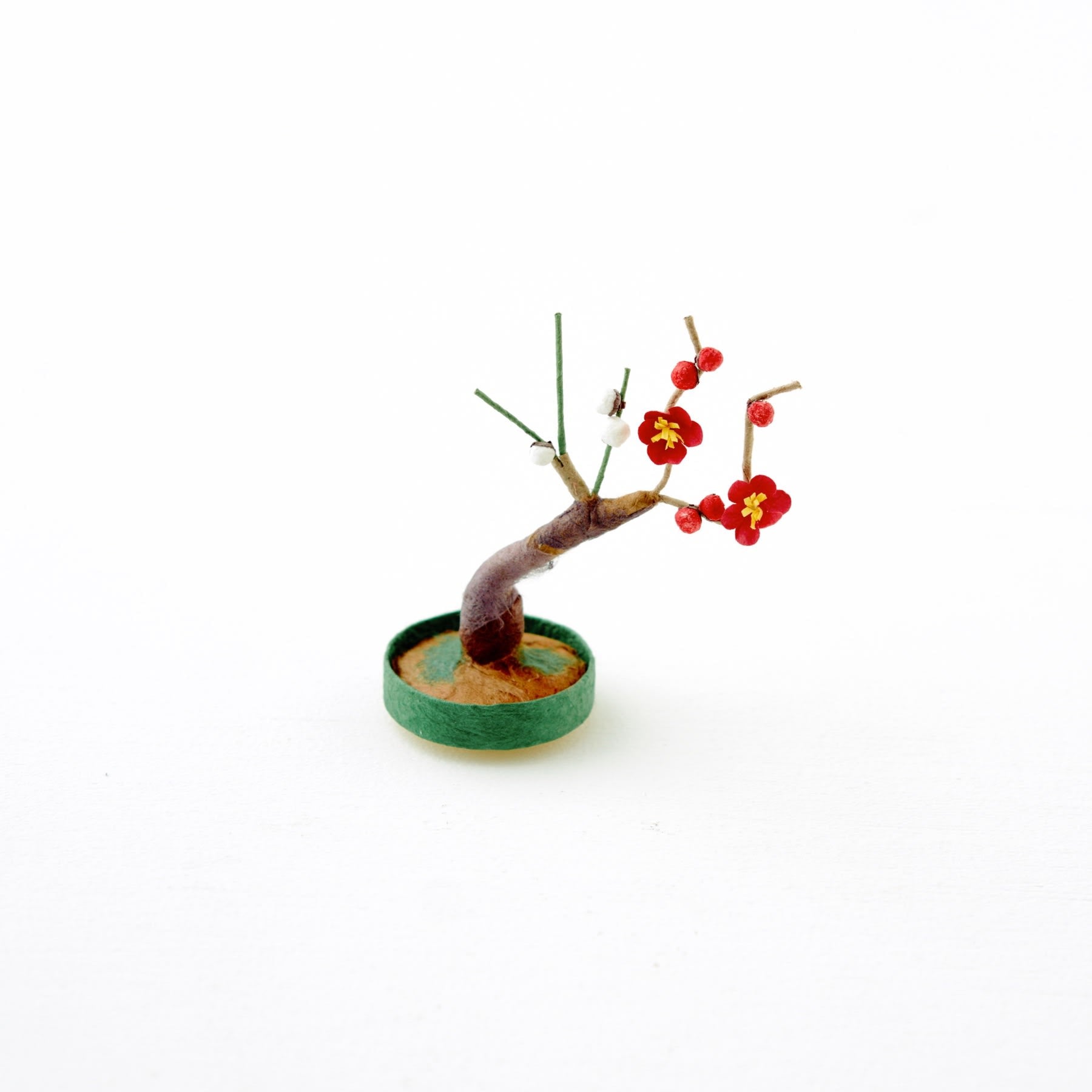 ミニ盆栽／紅白梅