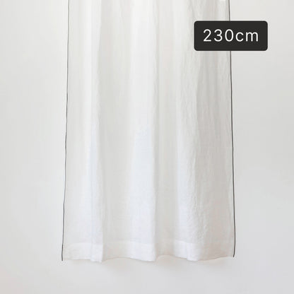 ホワイト：230cm（ブラックステッチ）