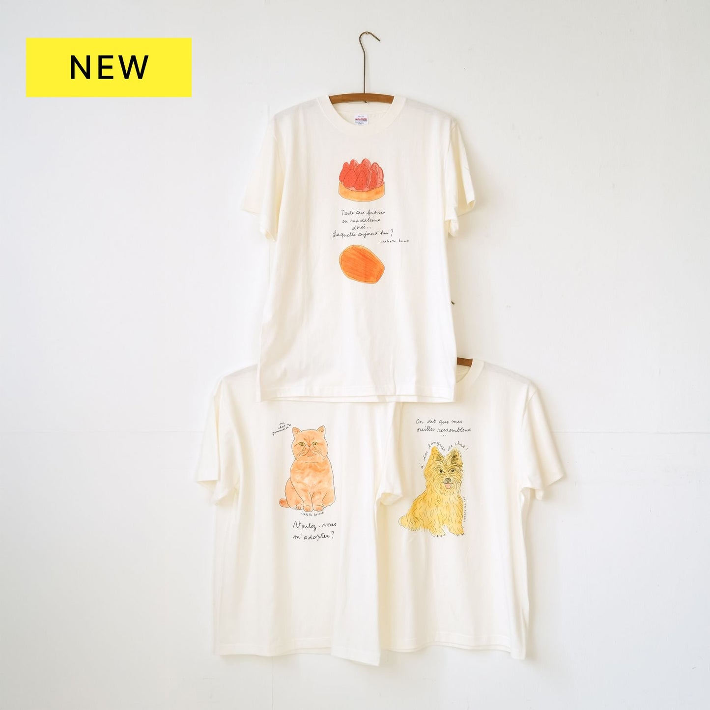isabelle boinot × Orné de Feuilles Tシャツ
