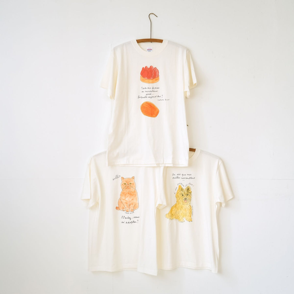 isabelle boinot × Orné de Feuilles Tシャツ
