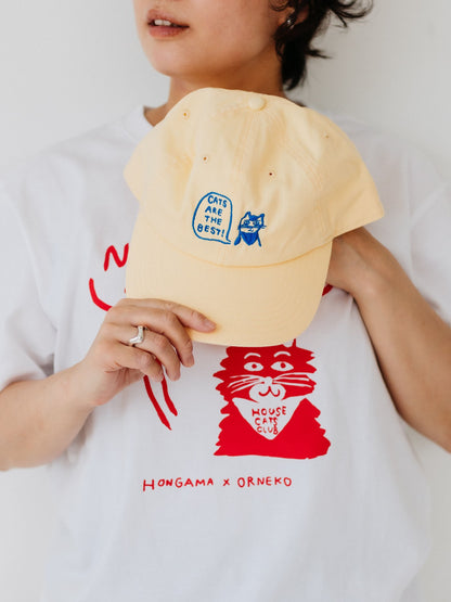 HONGAMA × Orneko キャップ／CATS ARE THE BEST