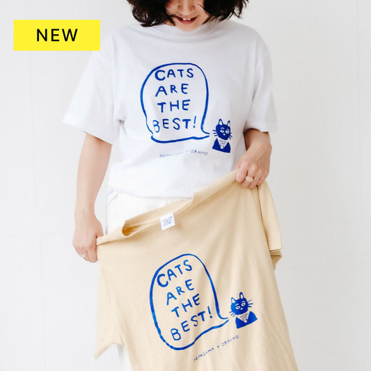 HONGAMA × Orneko Tシャツ／CATS ARE THE BEST