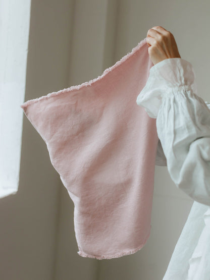 fog linen work × Orné de Feuilles 別注リネンクッションカバー（フリンジ付き）