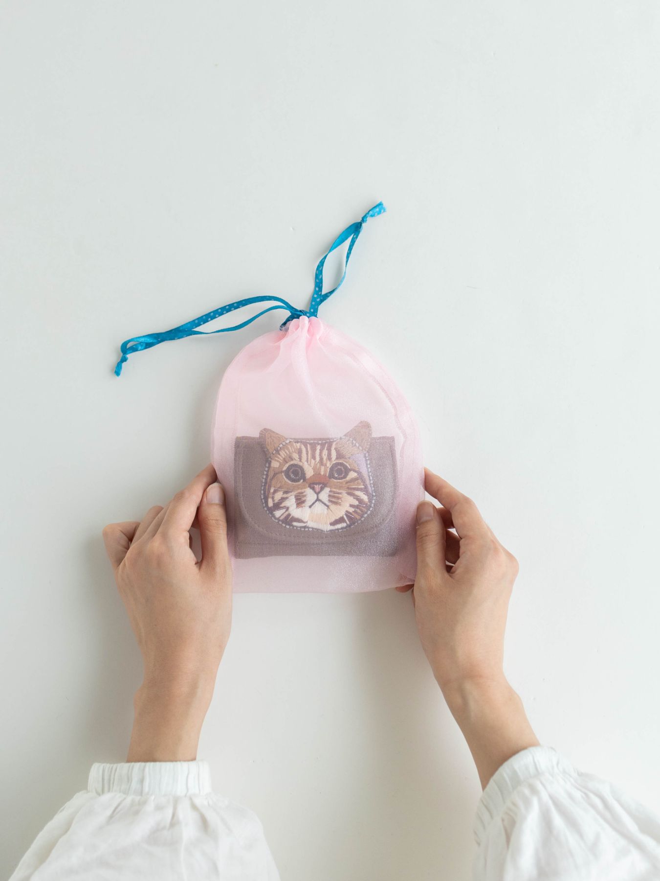 tamaoworld 刺繍ねこ ミニ財布