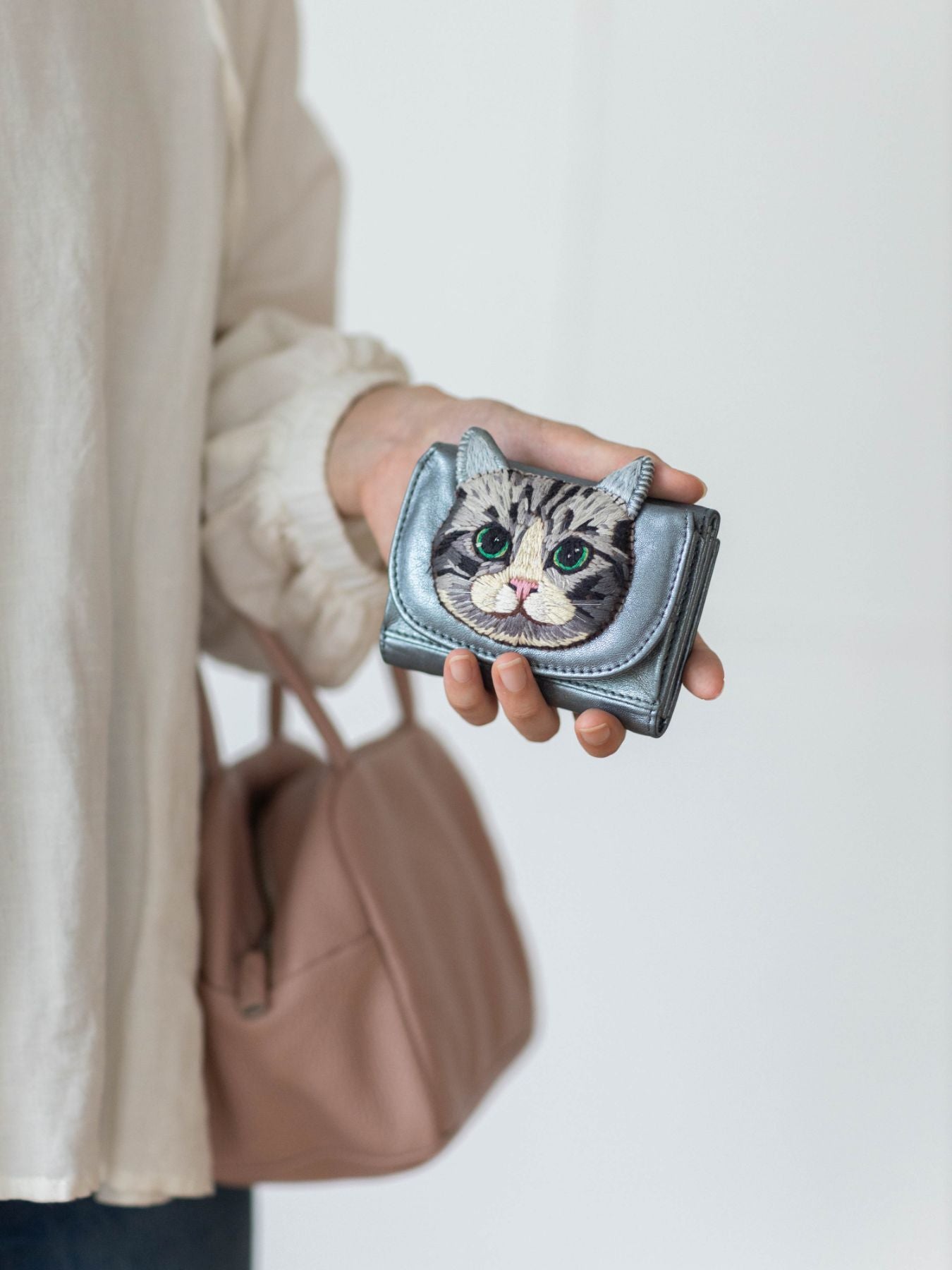 tamaoworld 刺繍ねこ ミニ財布