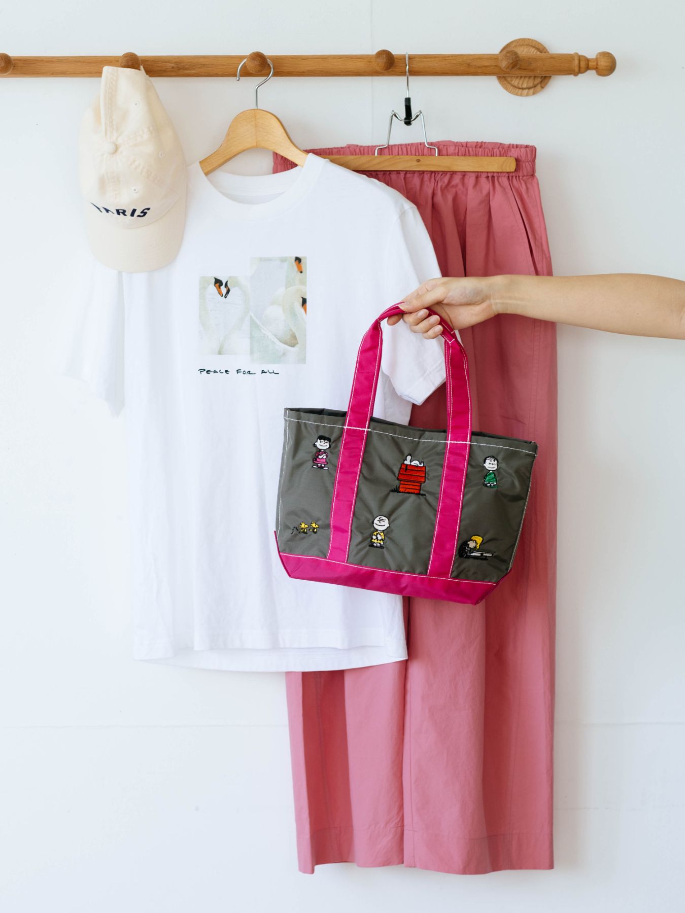 PEANUTS 刺繍トートバッグ