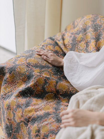リバーシブル・ブロックプリントマルチカバー