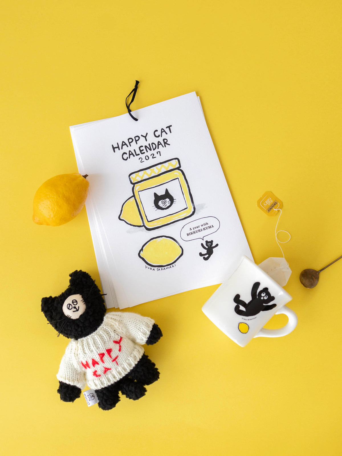 HAPPY CATのぬいぐるみやカレンダーと揃えると更に可愛さUP！
