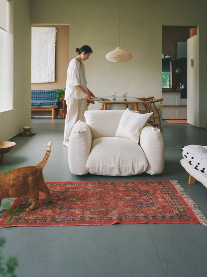 【受注販売】ヴィンテージ調プリントラグ（93×147cm）