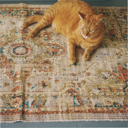 【受注販売】ヴィンテージ調プリントラグ（93×147cm）