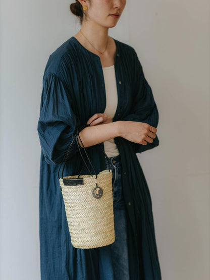 warang wayan × Orné de Feuilles カゴバッグ