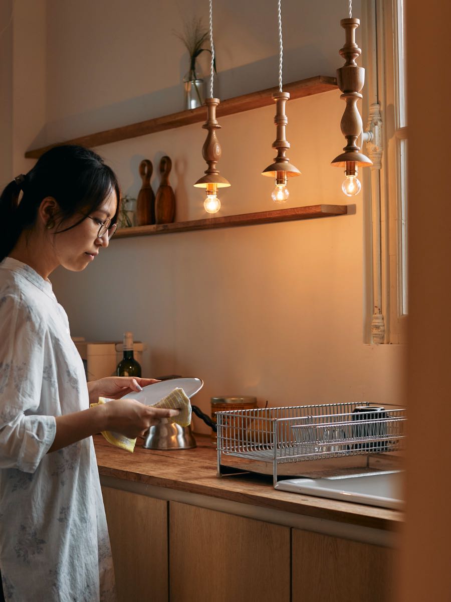左からS-B、S-A、M-B（使用した電球：白熱電球 E17 口金）